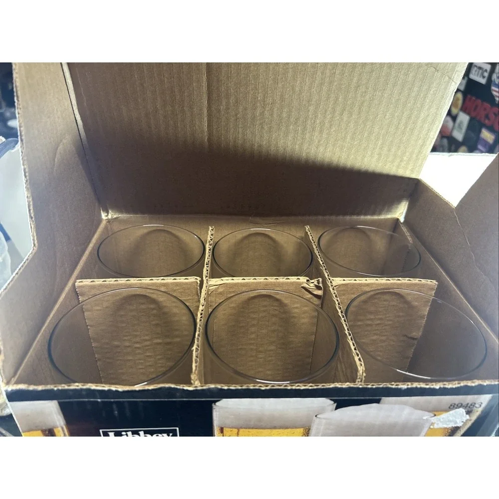LIBBEY RHINELANDER PILSNER SET OF 6 GLASSES 23‎ oz each Bar Man Cave New In Box